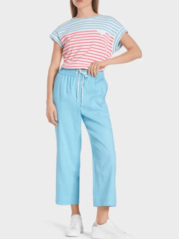 Marc Cain Sports Trousers | Gifts Under £100^WUSU Linen Trousers In Turquoise WS 81.47 W03 COL 339