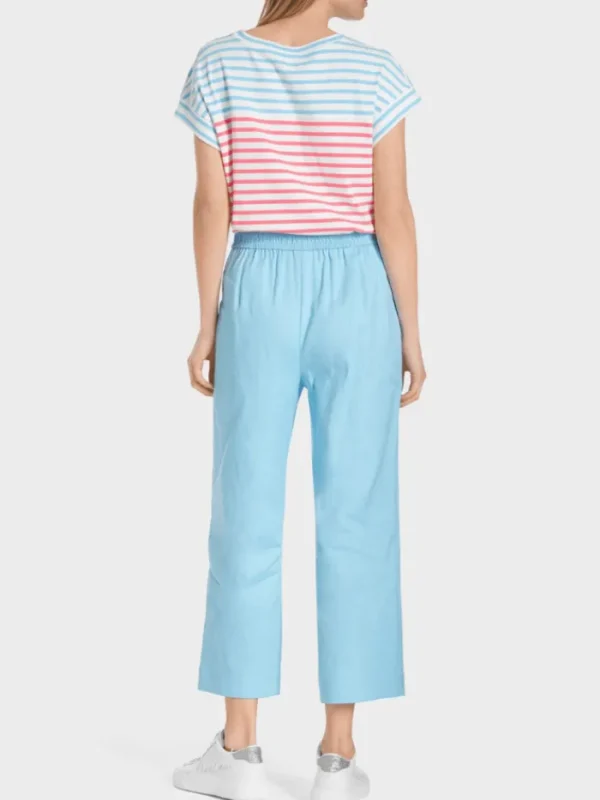 Marc Cain Sports Trousers | Gifts Under £100^WUSU Linen Trousers In Turquoise WS 81.47 W03 COL 339