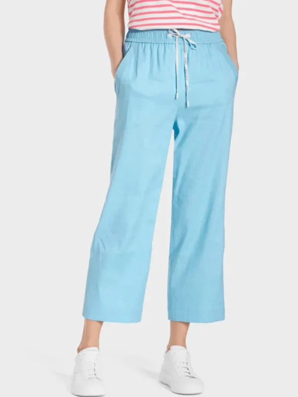 Marc Cain Sports Trousers | Gifts Under £100^WUSU Linen Trousers In Turquoise WS 81.47 W03 COL 339