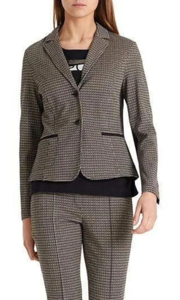Marc Cain Sports Coats And Jackets | Gifts Under £50^Marc Cain SS Sports Checked Jersey Blazer PS 34.07 J31 628
