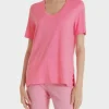 Marc Cain Collections Sweatshirts And T-Shirts | Tops^Marc Cain T Collections Pink Linen Blend T-Shirt SC 48.42 J54 COL 252