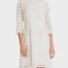 Marc Cain Collections Gifts Under £100^Marc Cain T Collections White Floral Broderie Anglaise Dress SC 21.51