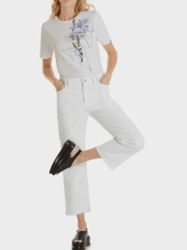 Marc Cain Collections Gifts Under £50^Marc Cain T Collections White Cropped Jeans SC 82.01 D06 COL 100