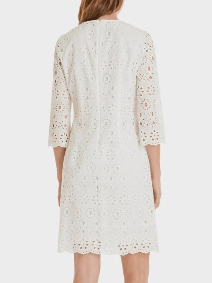 marc_cain_t_collections_w_1-1.webp Marc Cain Collections Gifts Under £100^Marc Cain T Collections White Floral Broderie Anglaise Dress SC 21.51