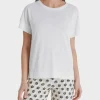 Marc Cain Sports Tops | Gifts Under £50^Marc Cain T Sports White Linen Blend Top SS 41.29 M77 COL 100