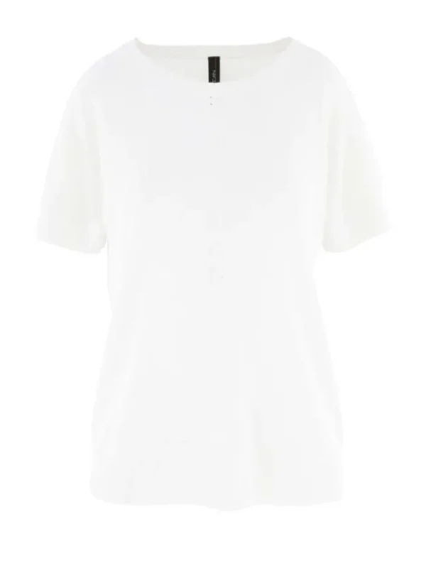 Marc Cain Sports Tops | Gifts Under £50^Marc Cain T Sports White Linen Blend Top SS 41.29 M77 COL 100