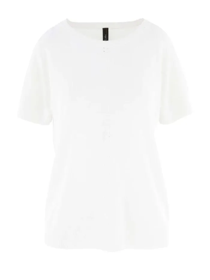 marc_cain_t_sports_white__1.webp Marc Cain Sports Tops | Gifts Under £50^Marc Cain T Sports White Linen Blend Top SS 41.29 M77 COL 100