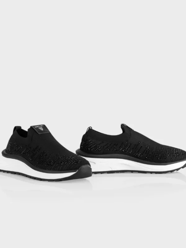 Marc Cain Footwear | Footwear^Trainers In Black With Glitter Applique WB SH.02 M01 COL 900