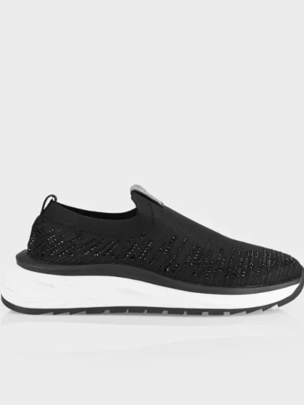 Marc Cain Footwear | Footwear^Trainers In Black With Glitter Applique WB SH.02 M01 COL 900