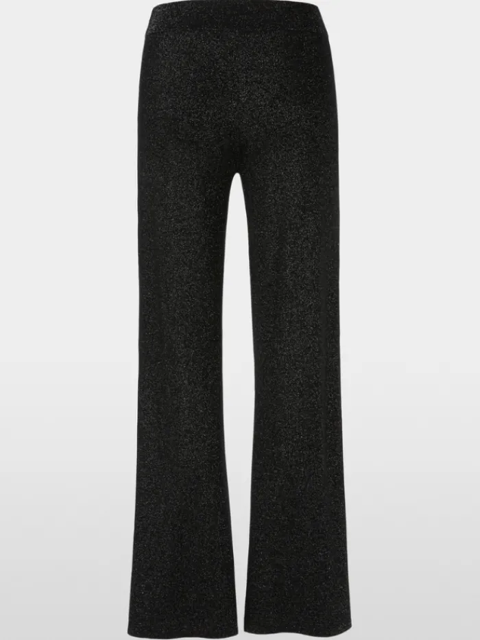 marc_cain_washington_blac_2.webp Marc Cain Pants Party Wear | Trousers^Marc Cain WASHINGTON Black Glitter Look Trousers XP 81.54 M50 Col 900