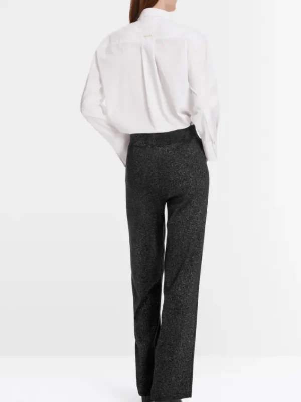 Marc Cain Pants Party Wear | Trousers^Marc Cain WASHINGTON Black Glitter Look Trousers XP 81.54 M50 Col 900