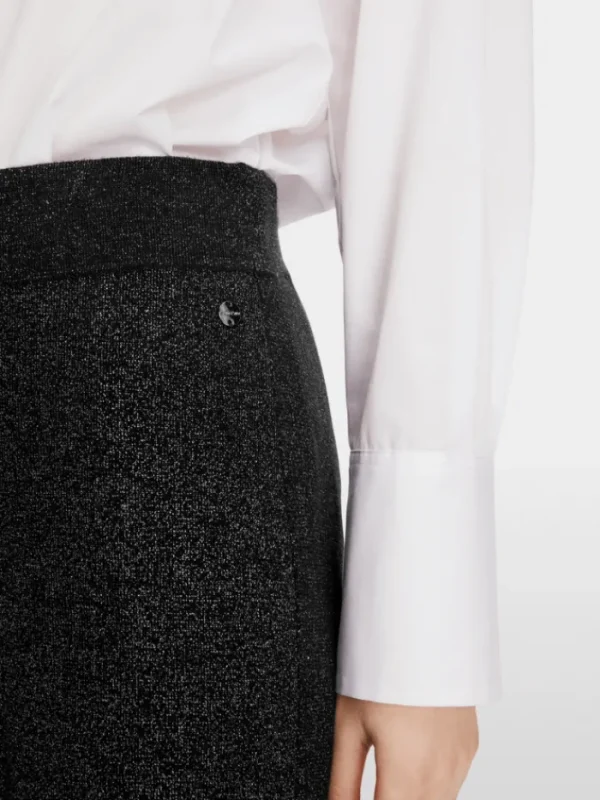 Marc Cain Pants Party Wear | Trousers^Marc Cain WASHINGTON Black Glitter Look Trousers XP 81.54 M50 Col 900