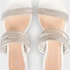 Marc Cain Party Wear | Footwear^White Flat Mules With Glitter Straps WB SG.09 Z08 COL 100