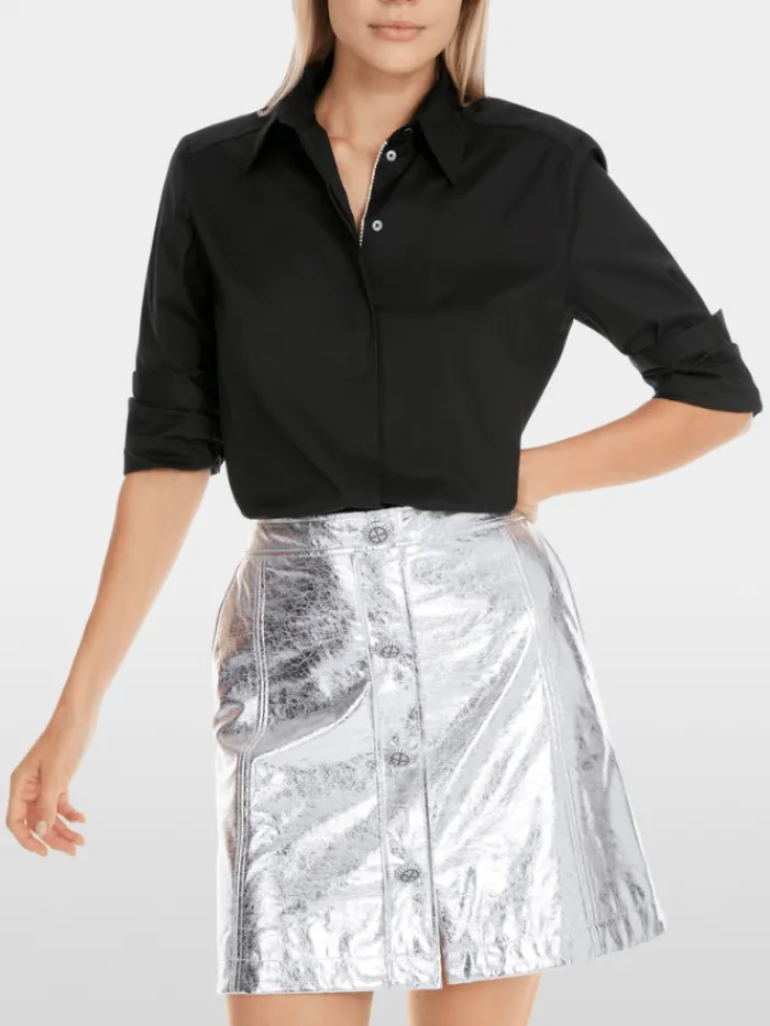 marc_cain_womens_shirt_st_1.webp Marc Cain Additions Tops | Gifts Under £250^Marc Cain Women's Shirt Style Blouse With Glitter Detail In Black YA 5