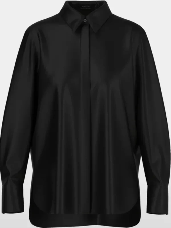 Marc Cain Additions Tops | Gifts Under £250^Marc Cain Women's Shirt Style Blouse With Glitter Detail In Black YA 5