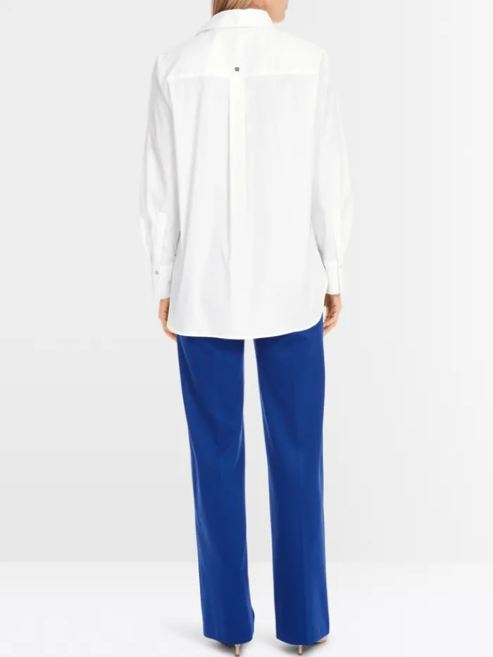 marc_cain_womens_shirt_st_4-1.webp Marc Cain Additions Tops | Gifts Under £250^Marc Cain Women's Shirt Style Blouse With Glitter Detail In White YA 5