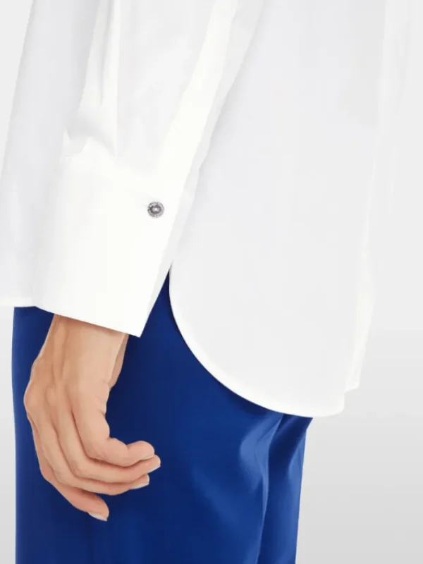 Marc Cain Additions Tops | Gifts Under £250^Marc Cain Women's Shirt Style Blouse With Glitter Detail In White YA 5