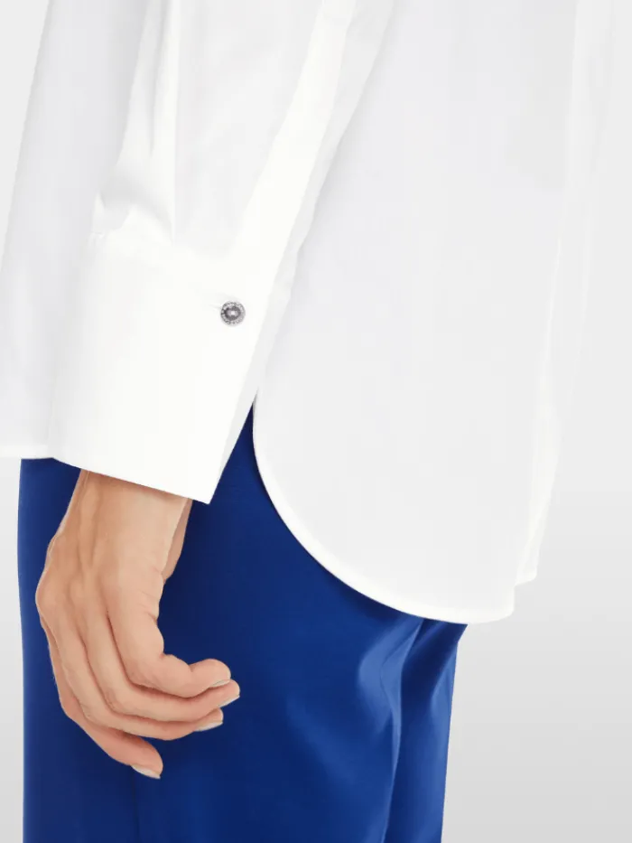 marc_cain_womens_shirt_st_6-1.webp Marc Cain Additions Tops | Gifts Under £250^Marc Cain Women's Shirt Style Blouse With Glitter Detail In White YA 5