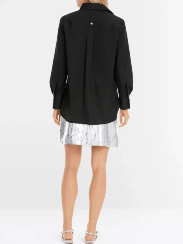 Marc Cain Additions Tops | Gifts Under £250^Marc Cain Women's Shirt Style Blouse With Glitter Detail In Black YA 5