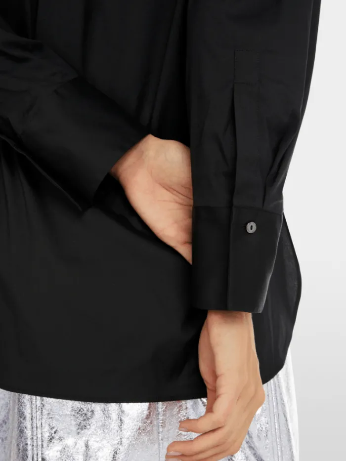 marc_cain_womens_shirt_st_7.webp Marc Cain Additions Tops | Gifts Under £250^Marc Cain Women's Shirt Style Blouse With Glitter Detail In Black YA 5