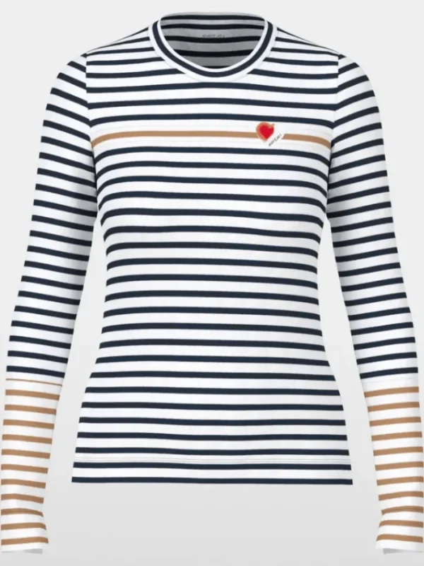 Marc Cain Sports Tops | Gifts Under £250^Marc Cain Women's Sports Long Sleeved Striped Top YS 48.07 J90 COL 394