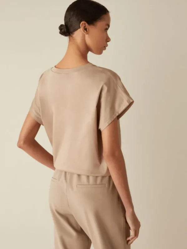 Marella Tops | T-Shirts^AGOSTIN Knot Detail T Shirt In Beige 24139411052 Col 004