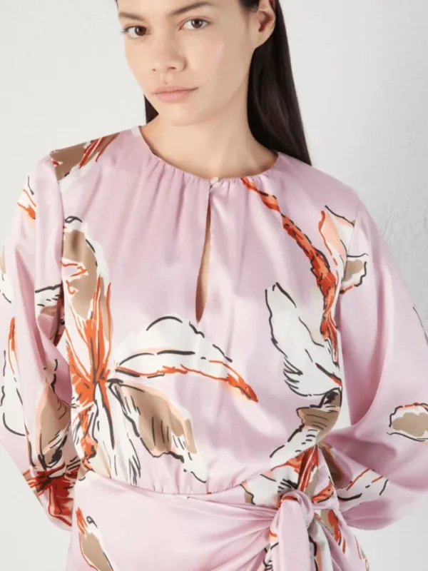 Marella Dresses | Gifts Under £250^AGRE Pink Patterned Short Dress 24132211312 Col 002