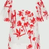 Marella Tops | Gifts Under £100^ARTICLE Red and White Print Top 24131111022 Col 003