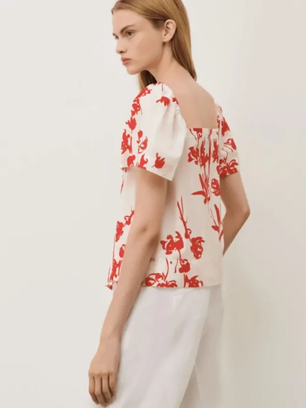 Marella Tops | Gifts Under £100^ARTICLE Red and White Print Top 24131111022 Col 003