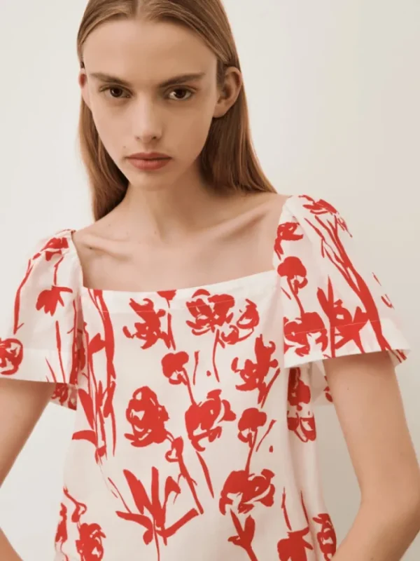 Marella Tops | Gifts Under £100^ARTICLE Red and White Print Top 24131111022 Col 003