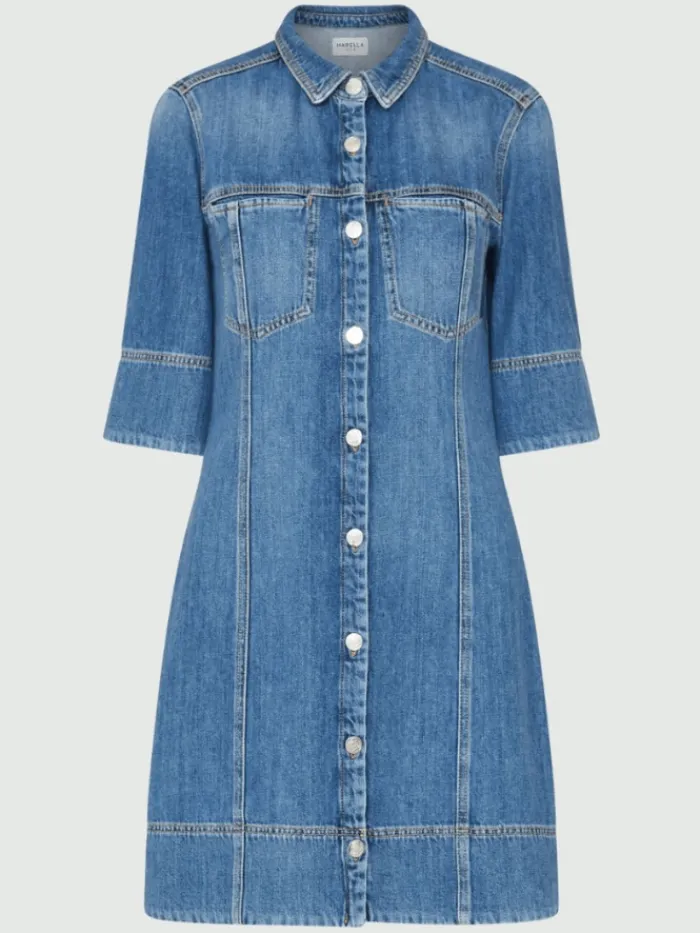 marella_cabina_denim_mini_0.webp Marella Dresses | Gifts Under £250^CABINA Denim Mini Dress 24132210542 Col 001