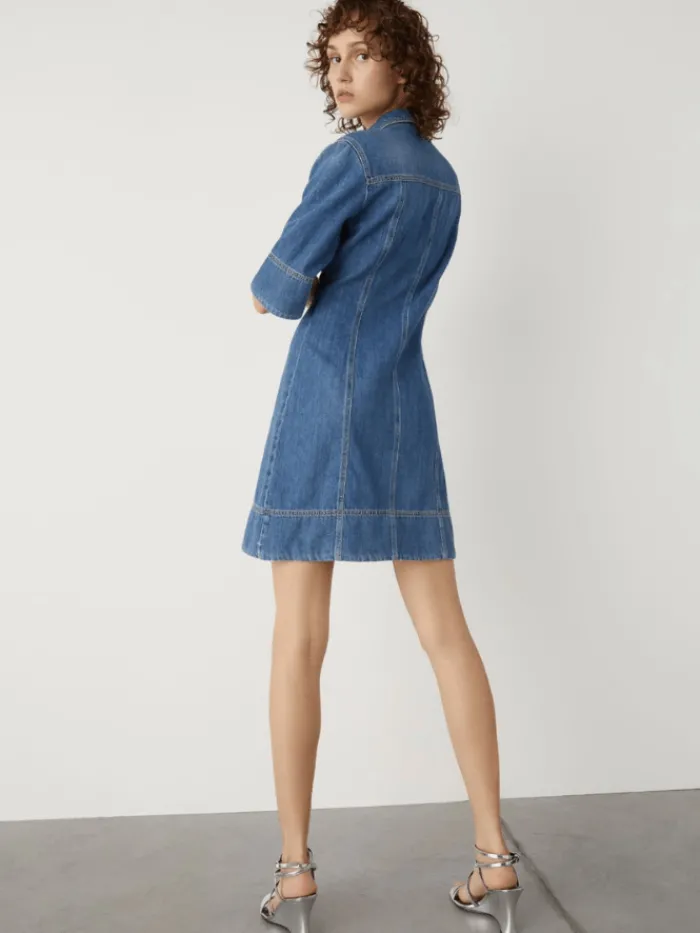 marella_cabina_denim_mini_4.webp Marella Dresses | Gifts Under £250^CABINA Denim Mini Dress 24132210542 Col 001