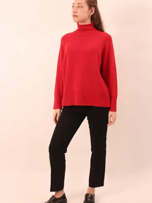 Marella Knitwear | Gifts Under £250^FALANGE Turtleneck Jumper In Red 24233661842 Col 001