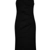 Marella Gifts Under £100^FILING Ruched Black Dress 23322135322 003
