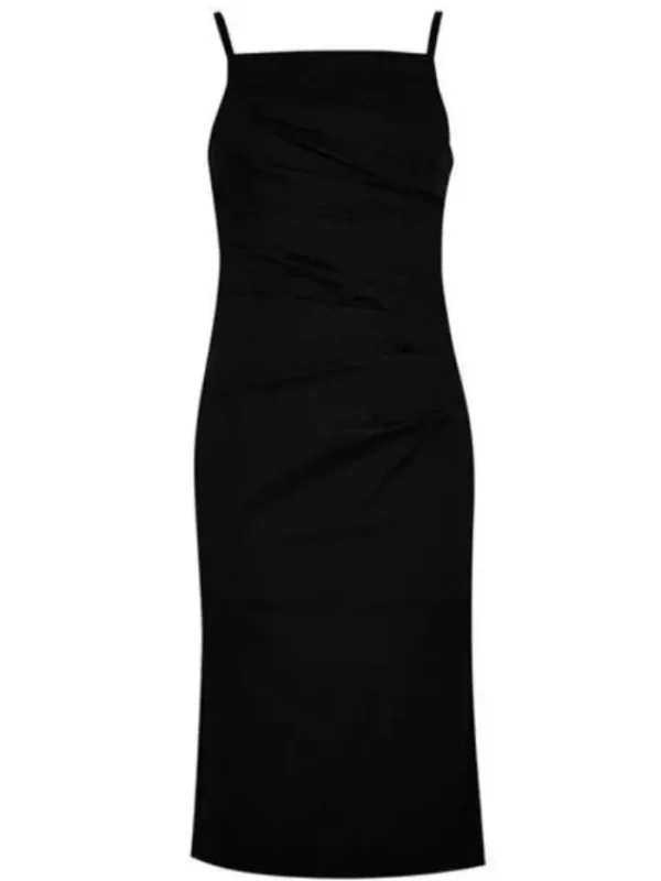 Marella Gifts Under £100^FILING Ruched Black Dress 23322135322 003