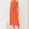 Marella Dresses | Gifts Under £250^INFANTE Silk Blended Orange Dress 2332211132