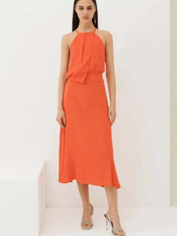 Marella Dresses | Gifts Under £250^INFANTE Silk Blended Orange Dress 2332211132