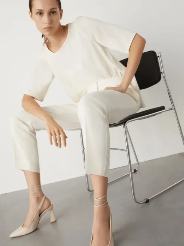 Marella Trousers | Gifts Under £250^IZABEL Crepe Trousers In Wool White 24131310232 Col 001