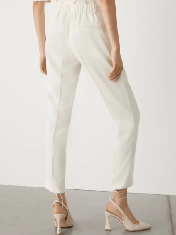Marella Trousers | Gifts Under £250^IZABEL Crepe Trousers In Wool White 24131310232 Col 001
