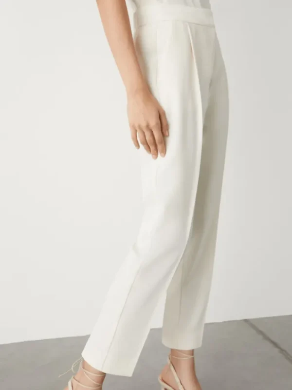 Marella Trousers | Gifts Under £250^IZABEL Crepe Trousers In Wool White 24131310232 Col 001