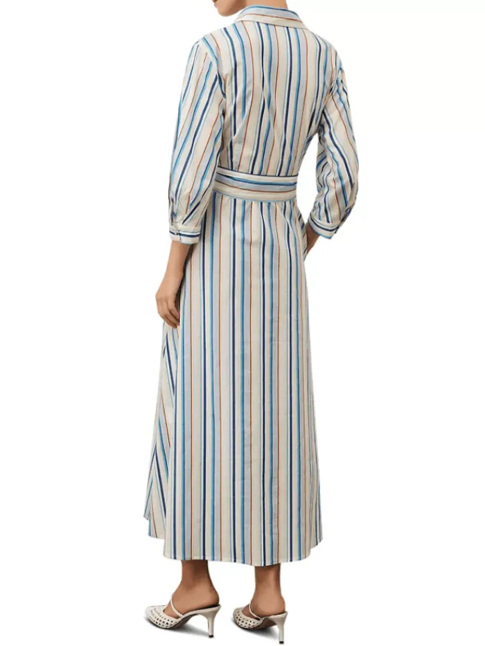 marella_jutta_striped_mid_4.webp Marella Dresses | Gifts Under £100^JUTTA Striped Midi Shirt Dress 24132214422 Col 003