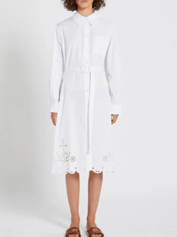 Marella Dresses | Gifts Under £250^MARINA Cotton Poplin Embroidered Dress In White 24132212722 Co