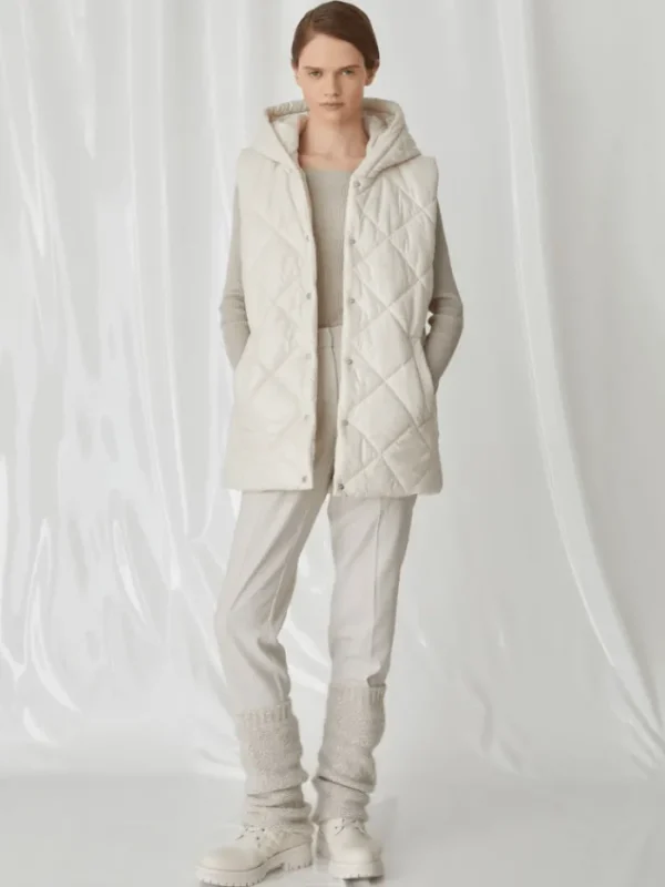 Marella Coats And Jackets | Luxury Gifts^MIDAS Women's Reversible Quilted Gilet In Wool White 242329602