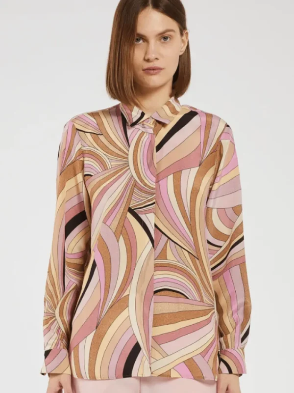 Marella Tops | Gifts Under £250^MINERVA Patterned Silk Crepe Shirt 24231160822 Col 001