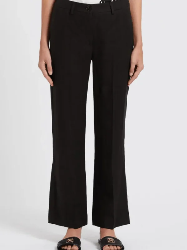 Marella Trousers | Gifts Under £100^MUSCHIO Black Linen Trousers 24131312722 Col 003
