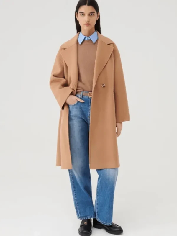 Marella Coats And Jackets | Luxury Gifts^Nandina Double Breasted Camel Coat 23301608382 001
