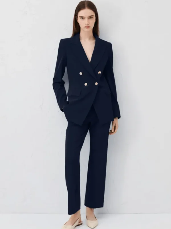 Marella Coats And Jackets | Gifts Under £250^NOTION Double Breasted Blazer In Navy 24130411112 Col 003