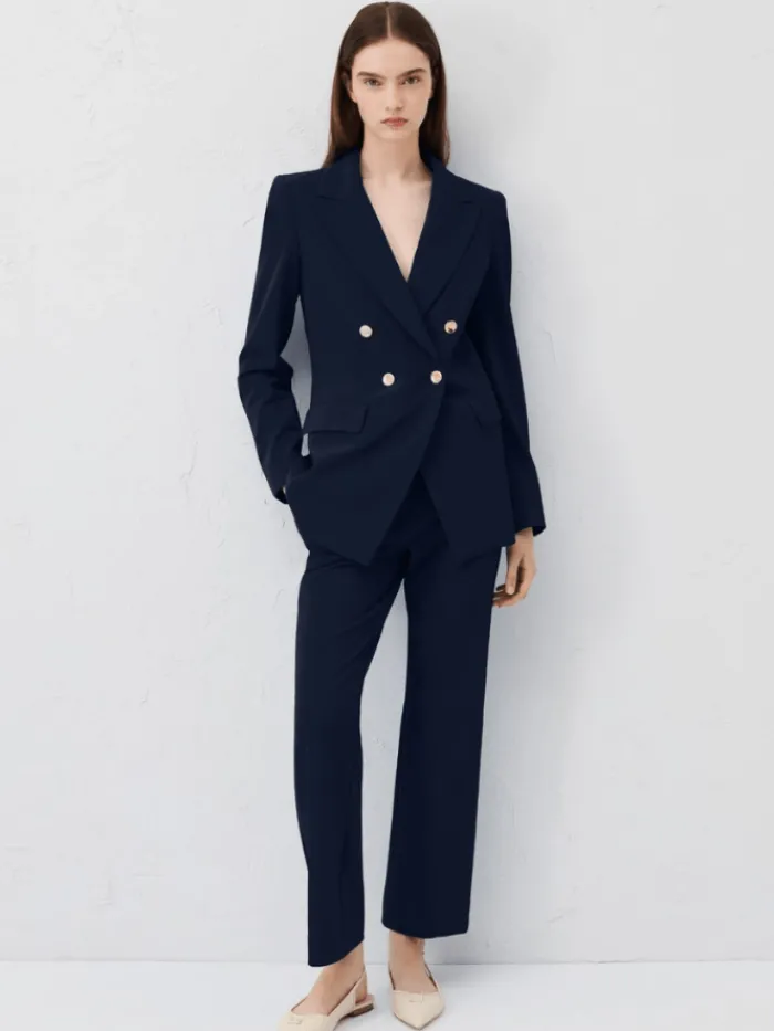 marella_notion_double_bre_1-1.webp Marella Coats And Jackets | Gifts Under £250^NOTION Double Breasted Blazer In Navy 24130411112 Col 003