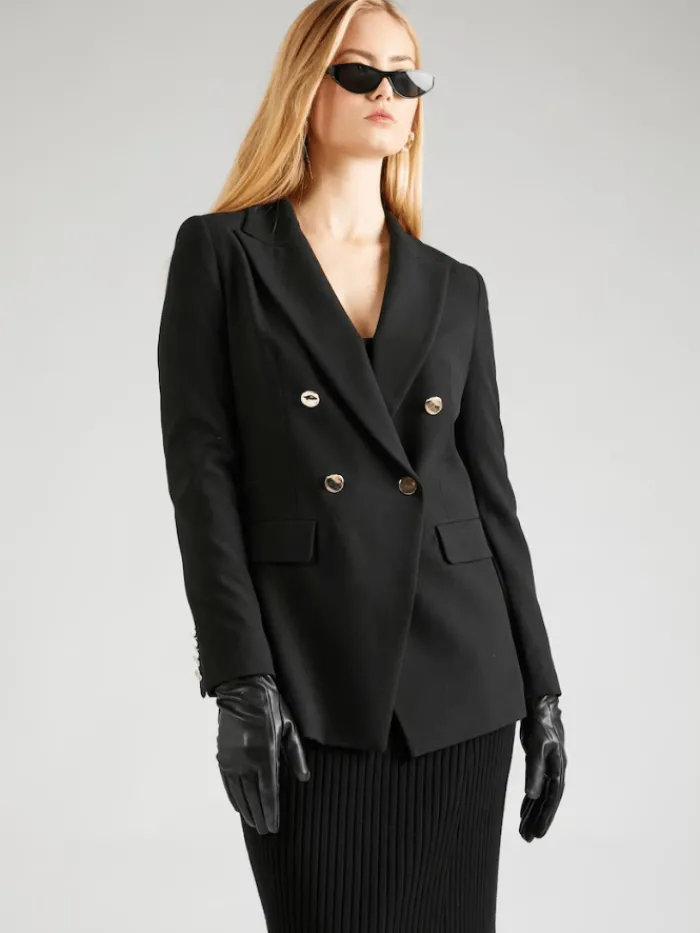 marella_notion_double_bre_2.webp Marella Coats And Jackets | Gifts Under £250^NOTION Double Breasted Blazer In Black 24130411112 Col 005