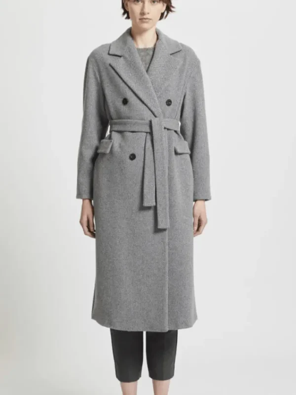 Marella Coats And Jackets | Luxury Gifts^Pinco Grey Long Coat 23301601372 Col: 002